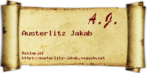 Austerlitz Jakab névjegykártya