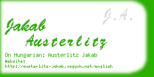 jakab austerlitz business card
